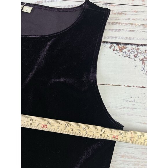 Max Studio Dress Size S Purple Sleeveless Midi Velvet Dress Whimsigoth Fairy - Picture 9 of 13